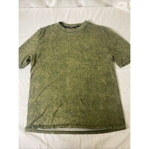 Mens Cross Eyed Moose Gym Training T Shirt Green Size S Soft Outdoor Active W